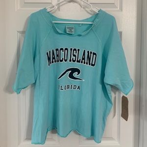 Drop Shoulder Crop Shirt